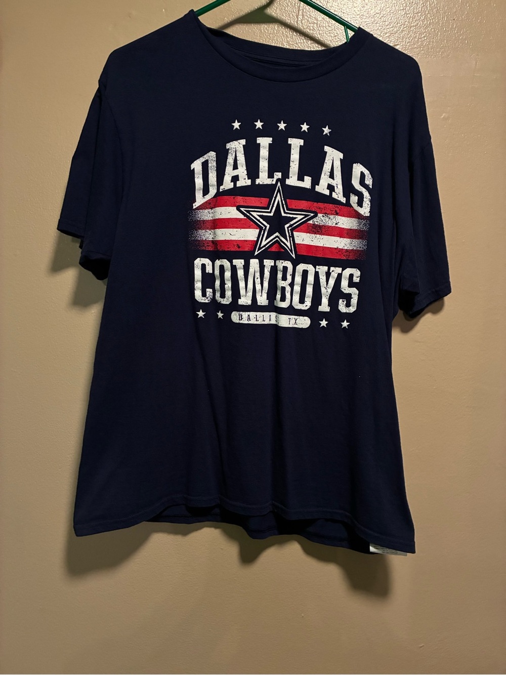 Fanatics Navy Dallas Cowboys Graphic Tee with Red & White Accents